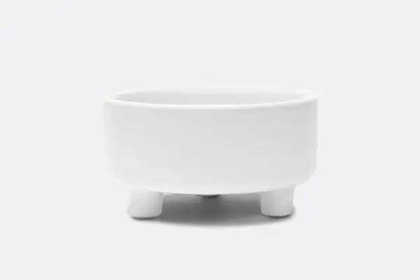 Footed Ceramic Dog Bowl