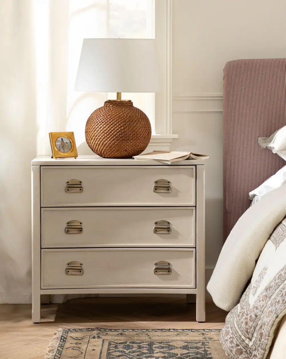 Curved Oak Nightstand