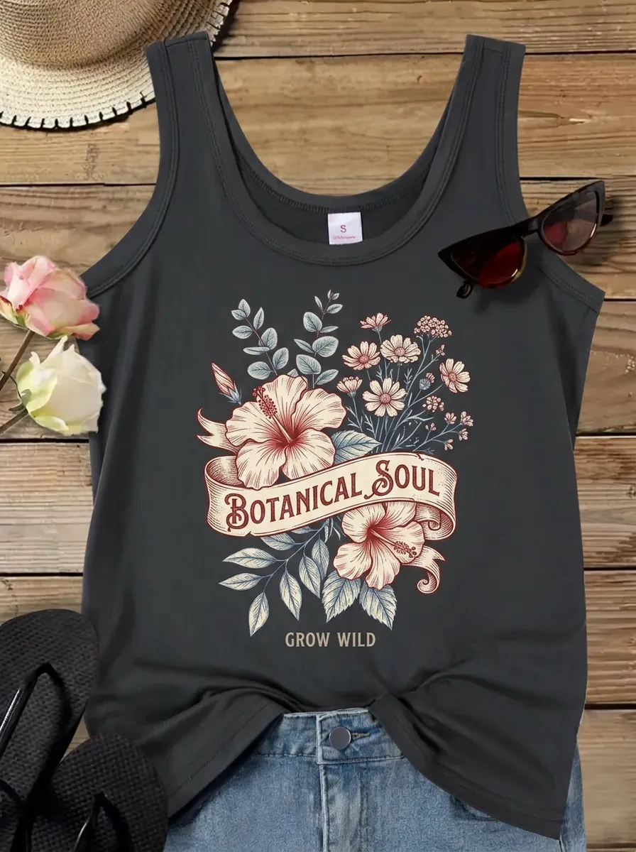 Botanical Soul Hibiscus Tank Top