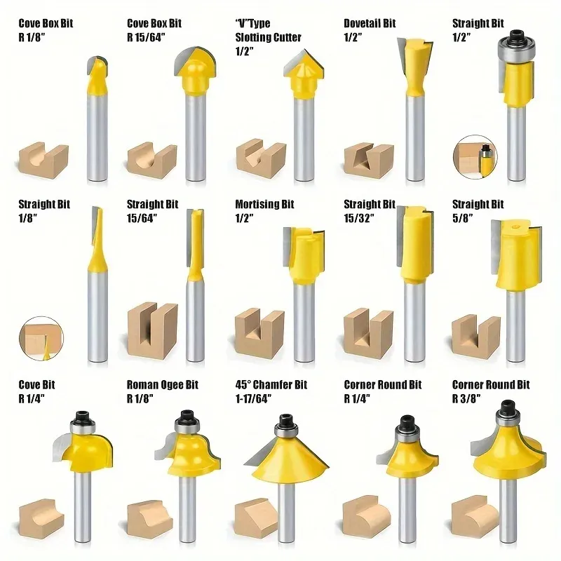 DIY Woodworking Router Bit Set