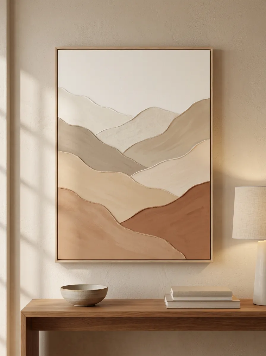 Contemporary Minimalist Abstract Mountain Printed Wall Art