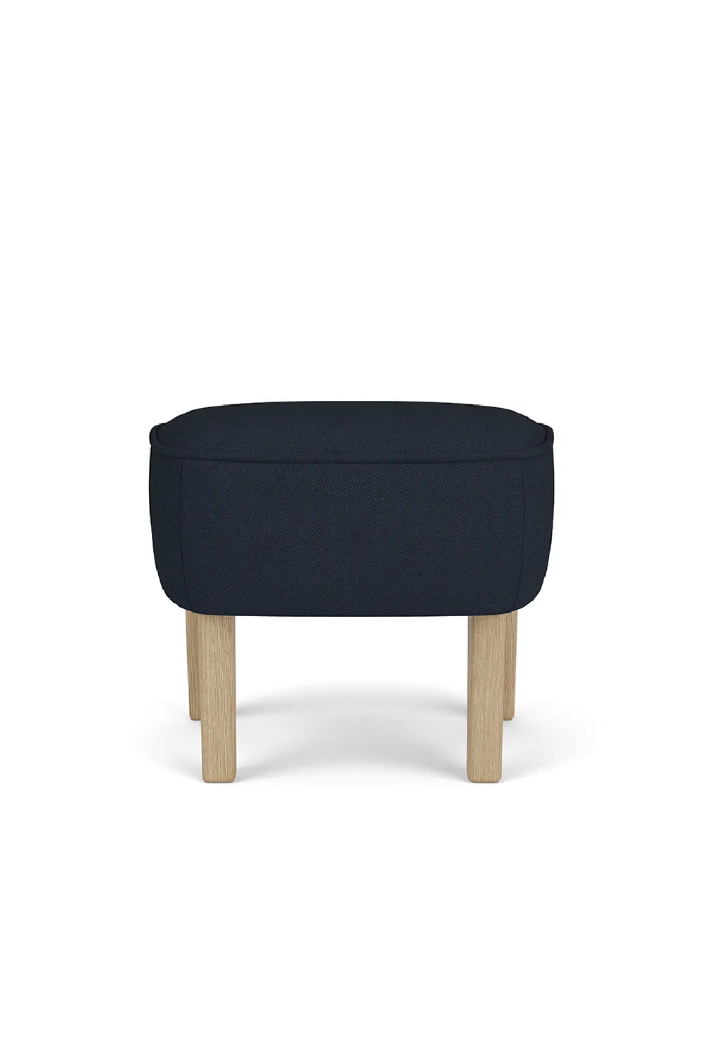 Oak Base Upholstered Ottoman