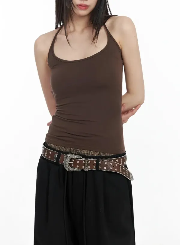 Simple Halter Neck Tank Top
