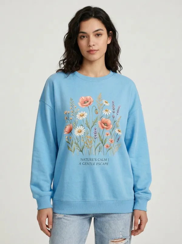 Nature Lover Wildflower Bouquet Sweatshirt