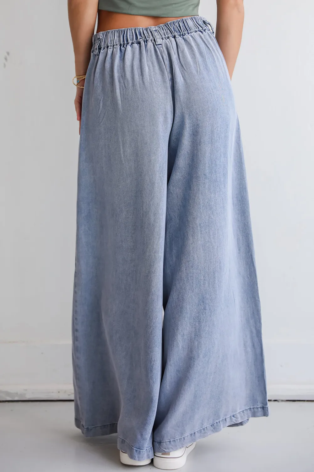 Denim Wide Leg Pants