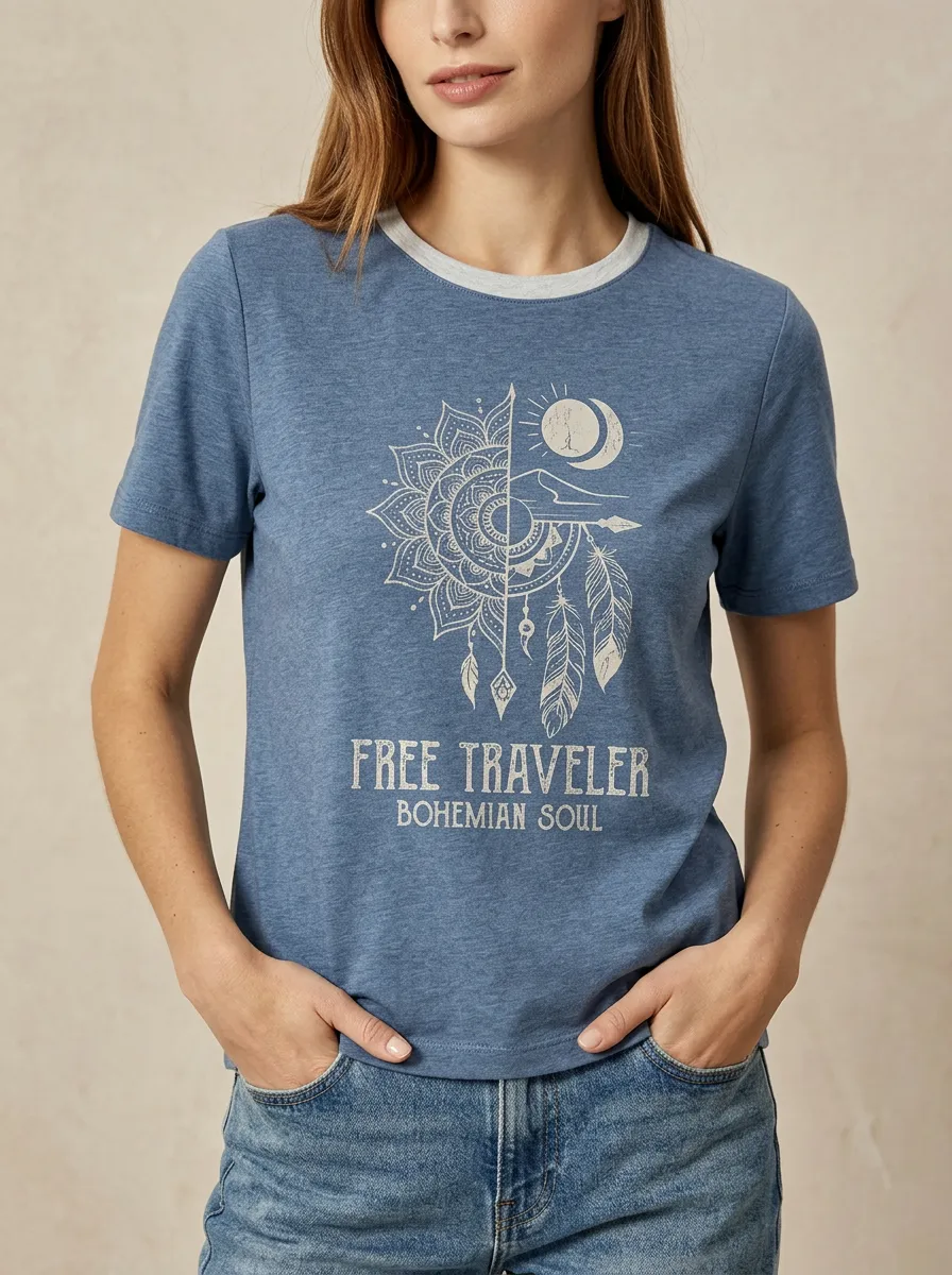 Bohemian Traveler Mandala T-Shirt