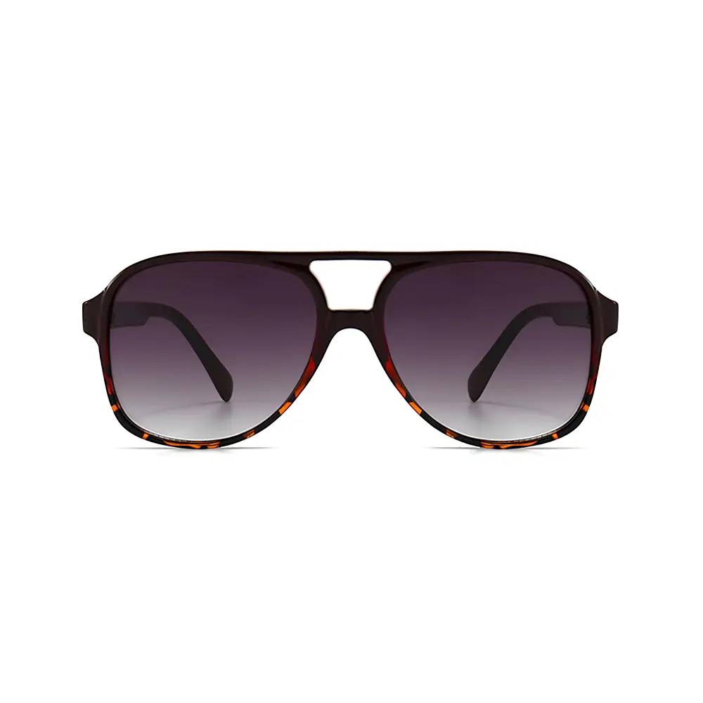 Geometric Round Oversized Gradient Lens Uv Protective Fashion Sunglasses