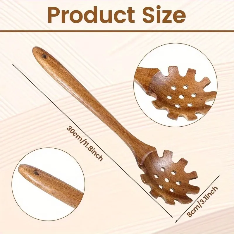 Wooden Multi-Use Slotted Spoon