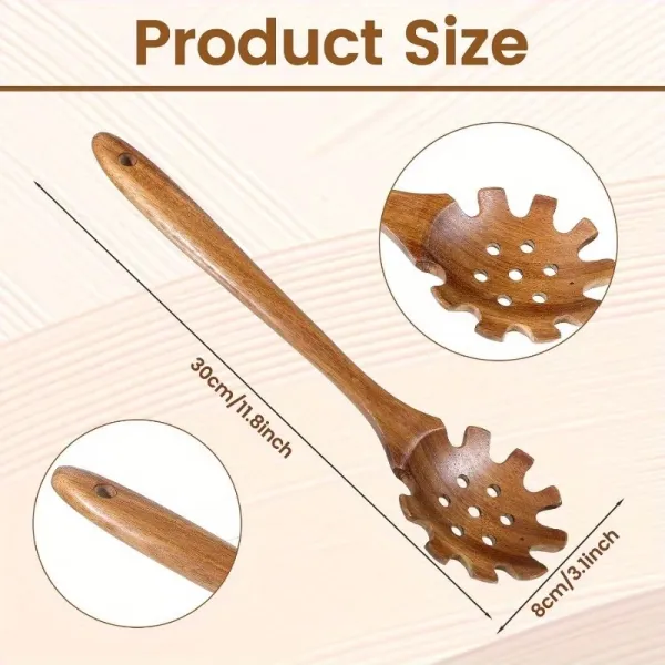 Wooden Multi-Use Slotted Spoon