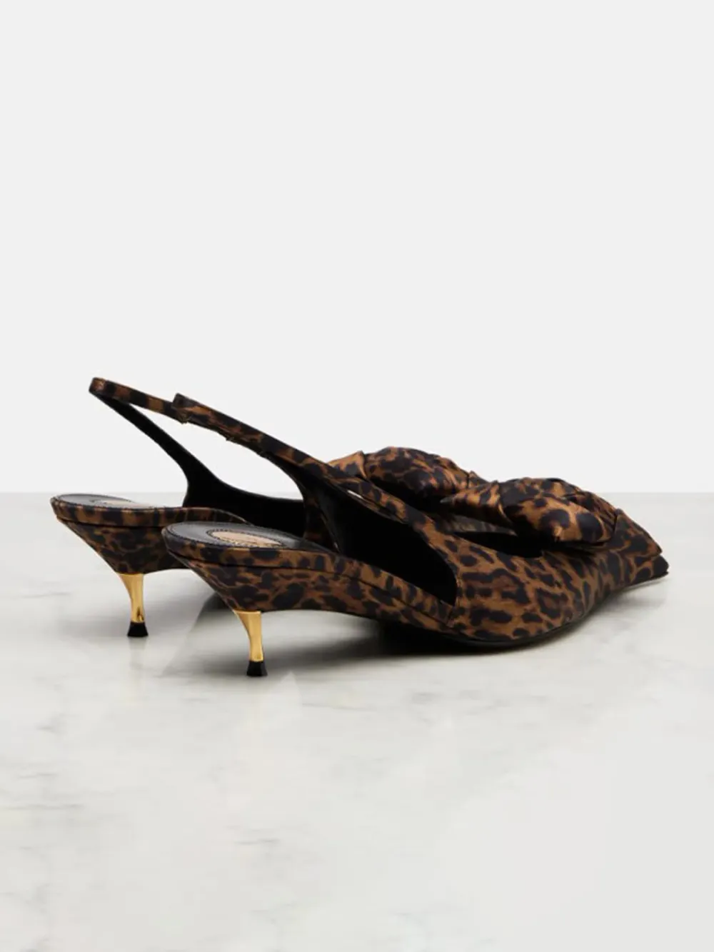 Amira Leopard-print Kitten-heel Sandals