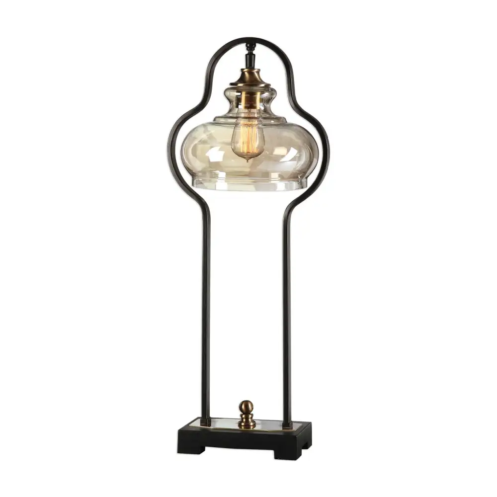Aged Iron Lamp