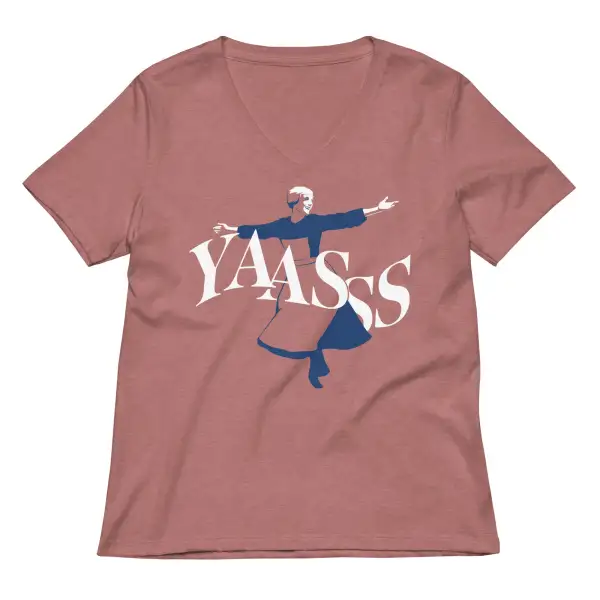 Bright Expression V Neck Tee