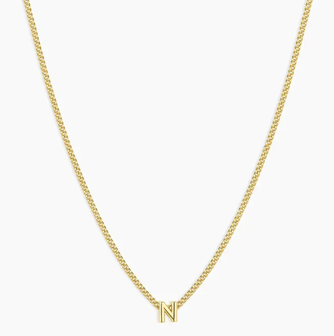 Refined Initial Pendant Necklace