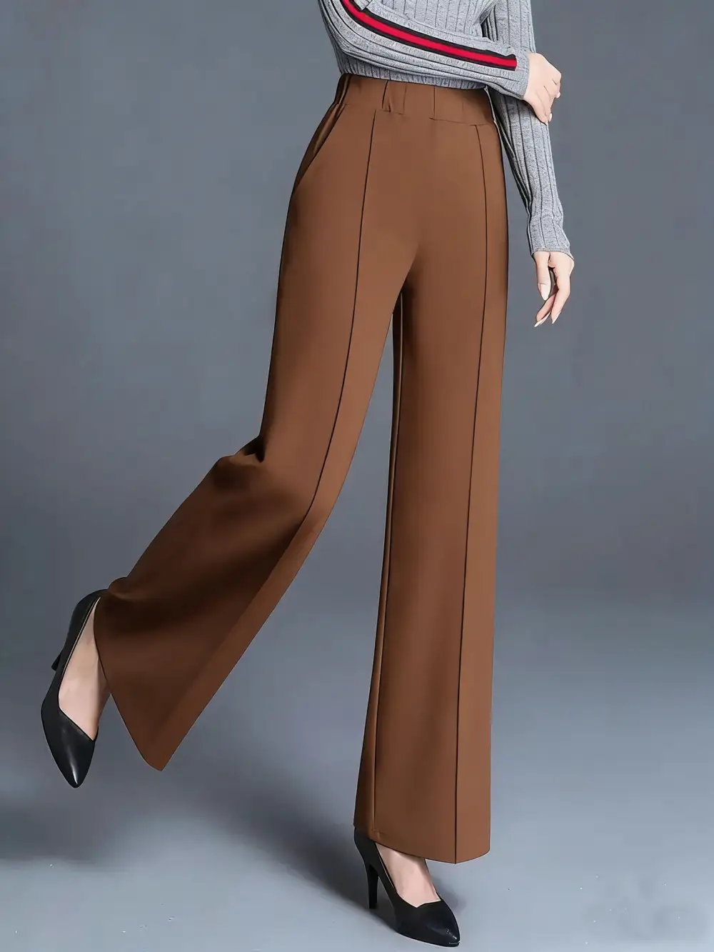 Classic High Waisted Wide Leg Pants