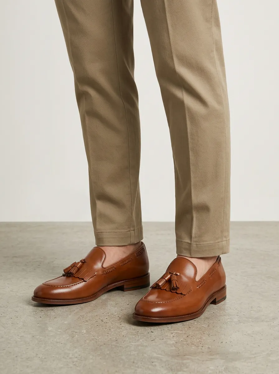Men's Classic Business Tassel Leather Loafers