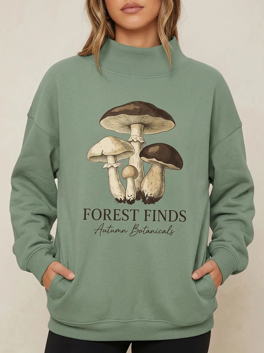 Nature Lover Forest Mushroom Botanical Sweatshirt