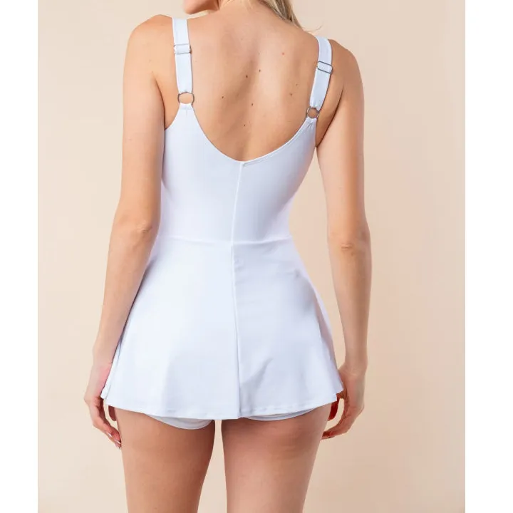 Women's Scoop-Neck Sleeveless Swim Dress