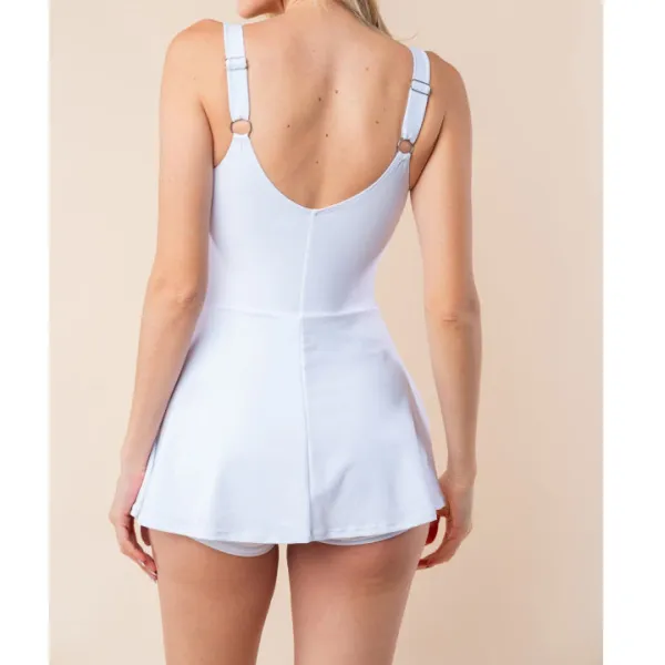 Women's Scoop-Neck Sleeveless Swim Dress