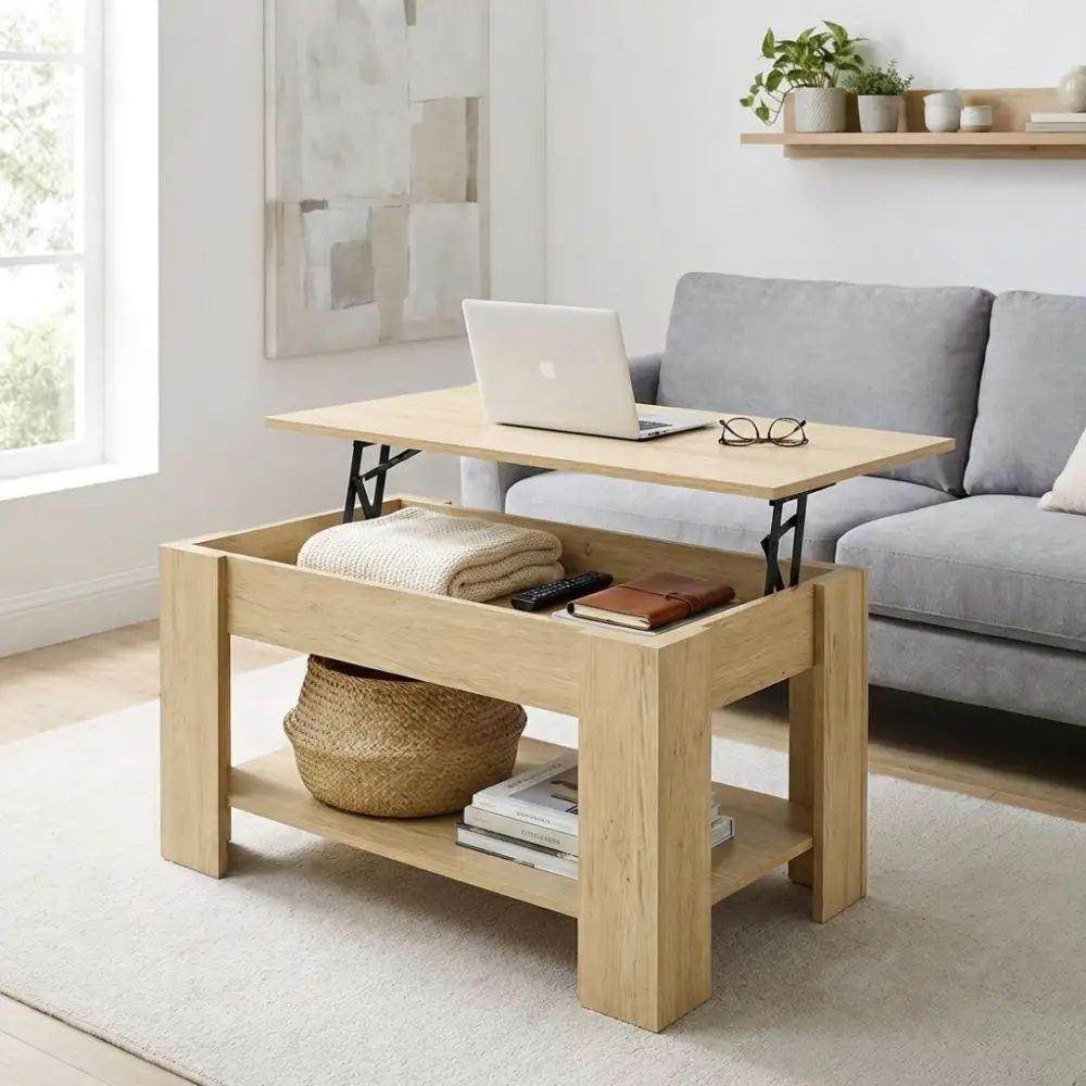 Lift Top Melamine Storage Coffee Table