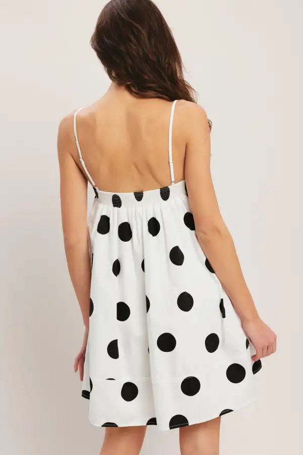 Smocked Cotton Printed Mini Dress