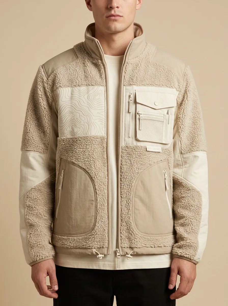 Hiking Topographic Fleece Collar Jacket