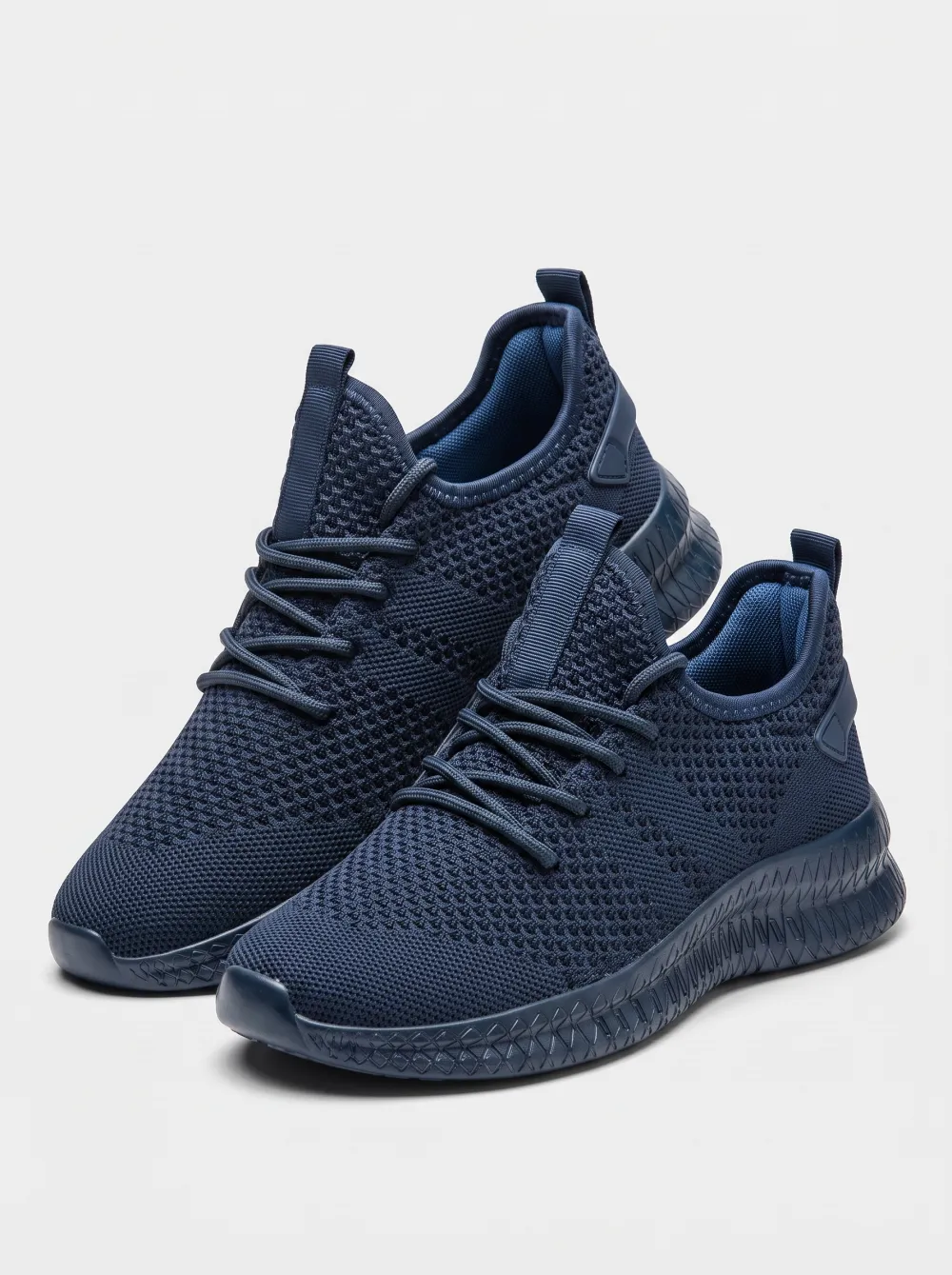 Unisex Navy Blue Mesh Sneaker 