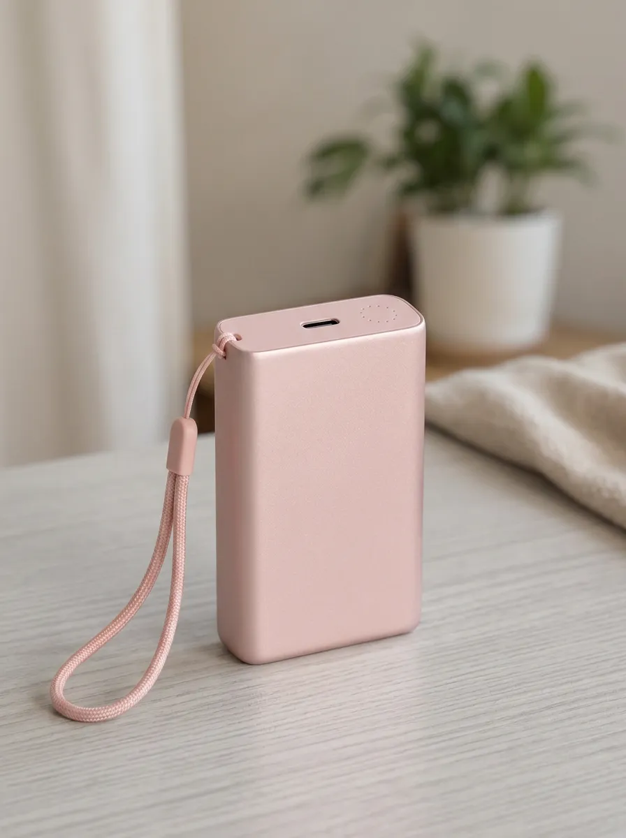 Pastel Pink Lanyard Power Bank