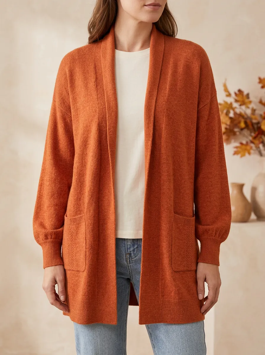 Timeless Open-Front Knit Cardigan