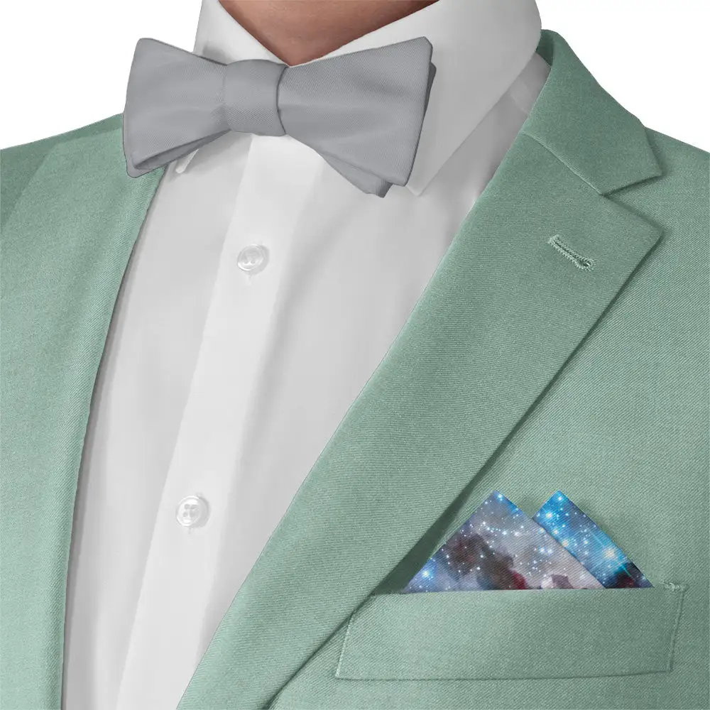 Tailored Sharp Space Motif Pocket Square