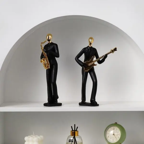 Vintage Musician Accent Sculpture