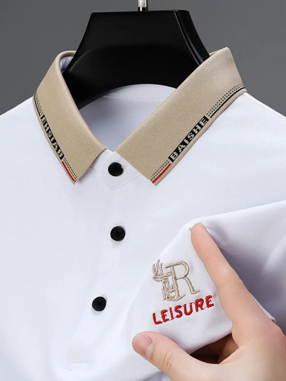 Pocket Detail Contrast Collared Polo Shirt