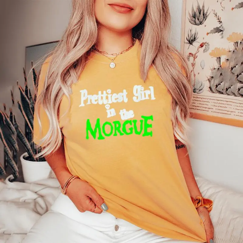 Prettiest Girl In The Morgue Gothic Y2k Women's Oversized Comfort T-Shirt