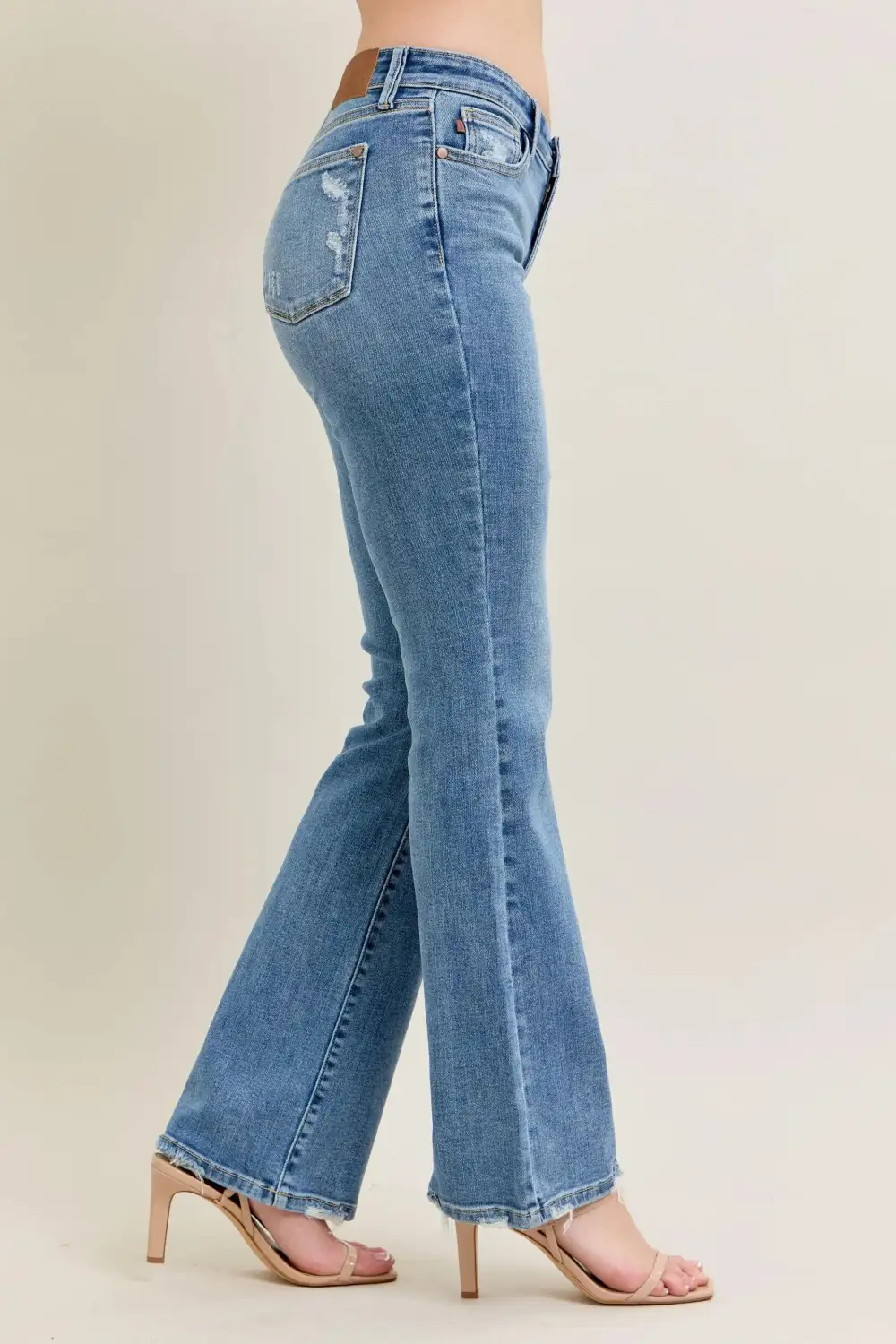 Draped Bootcut Jeans