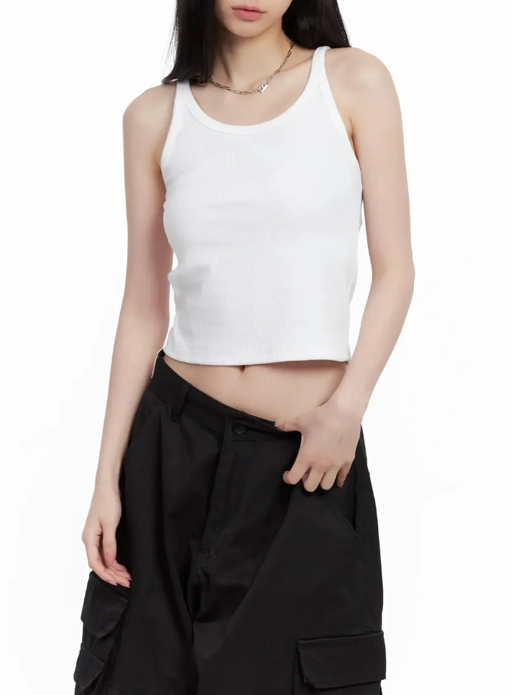Refined Ribbed Tank Top