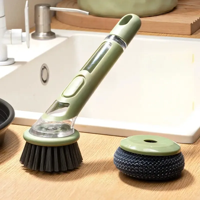The Extended Handle Makes The Dishwashing Brush Convenient