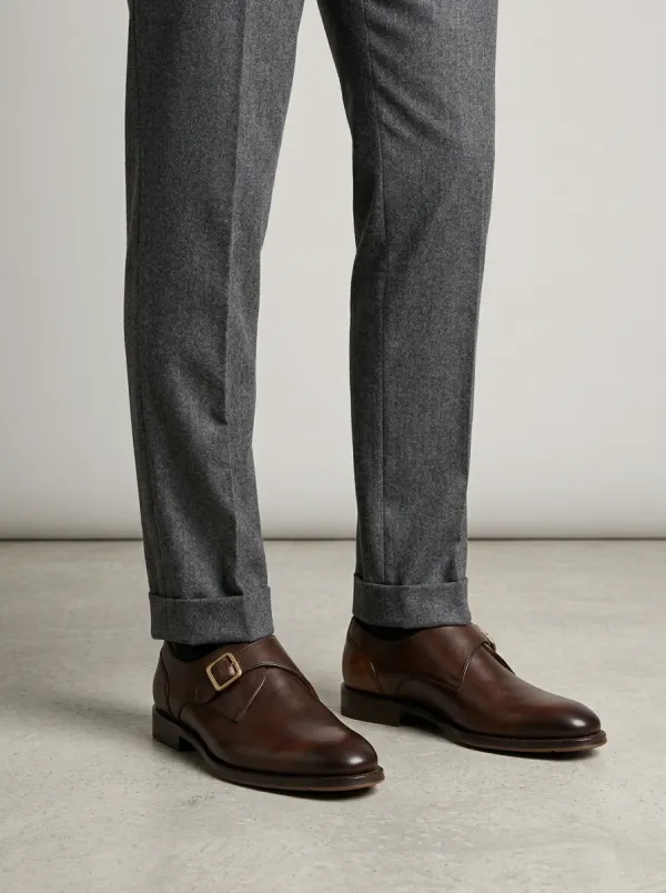 Men's Urban Classic Business Leather Single Monk Strap Shoes