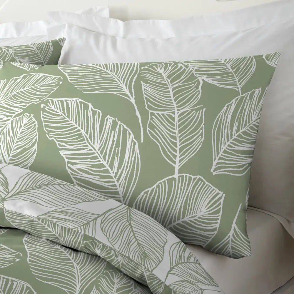 Refined Bedroom Reversible Botanical Polycotton Duvet Cover Set