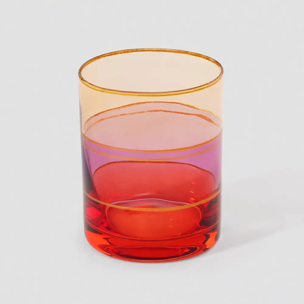 Orange Layered Drinking Glass Set