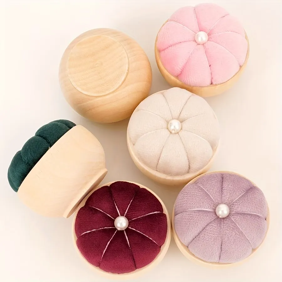 Velvet Pumpkin Pin Cushion