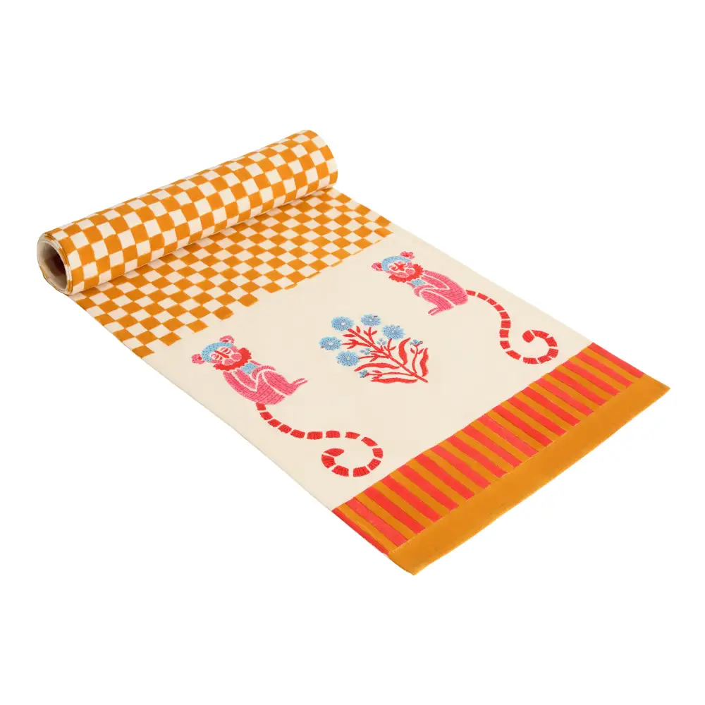 Monkey And Marigold Table Runner