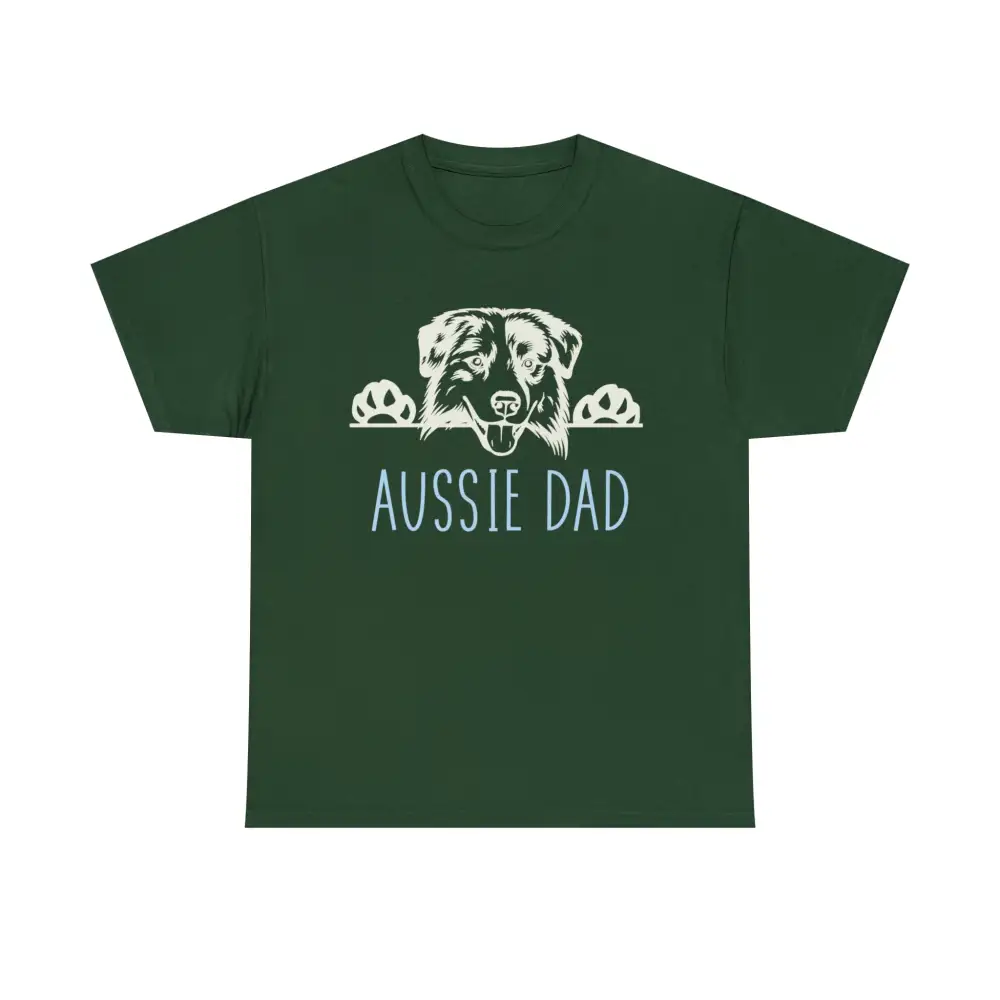 Aussie Dad with Australian Shepherd Dog