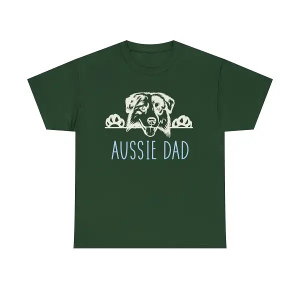 Aussie Dad with Australian Shepherd Dog