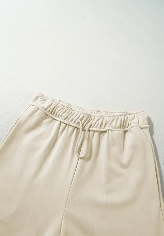 Easy Fit Drawstring Wide Leg Pants