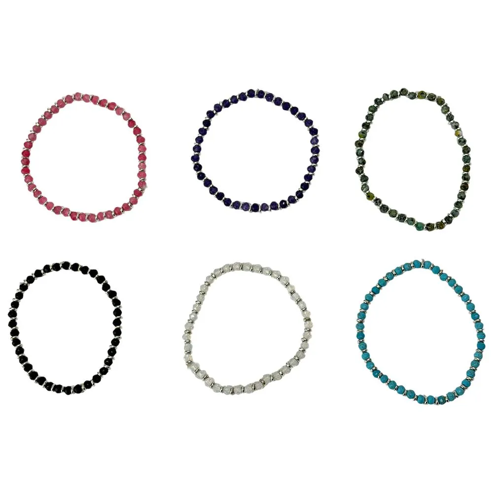 Stretch Gemstone Crystal Bracelet