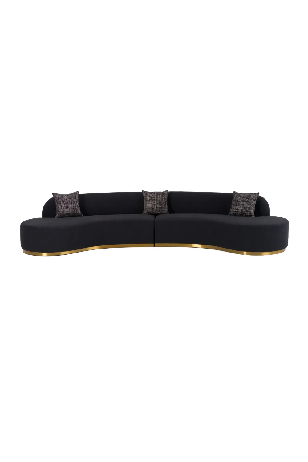 Textured Sectional Curved Sectional Sofa