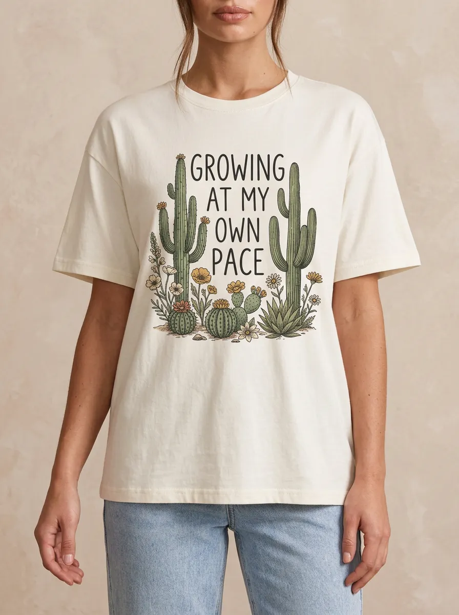 Cactus Plant Lover Growing Quote T-Shirt