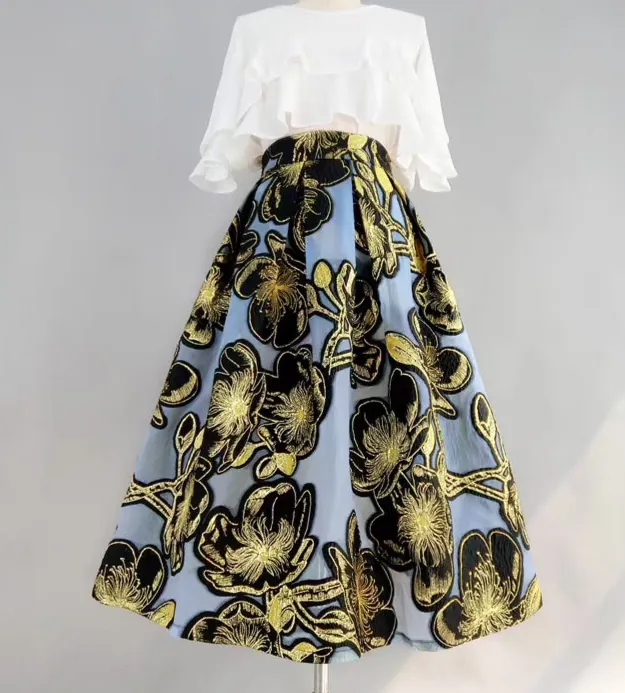 Neat Wardrobe Everyday Casual Embroidered Skirt