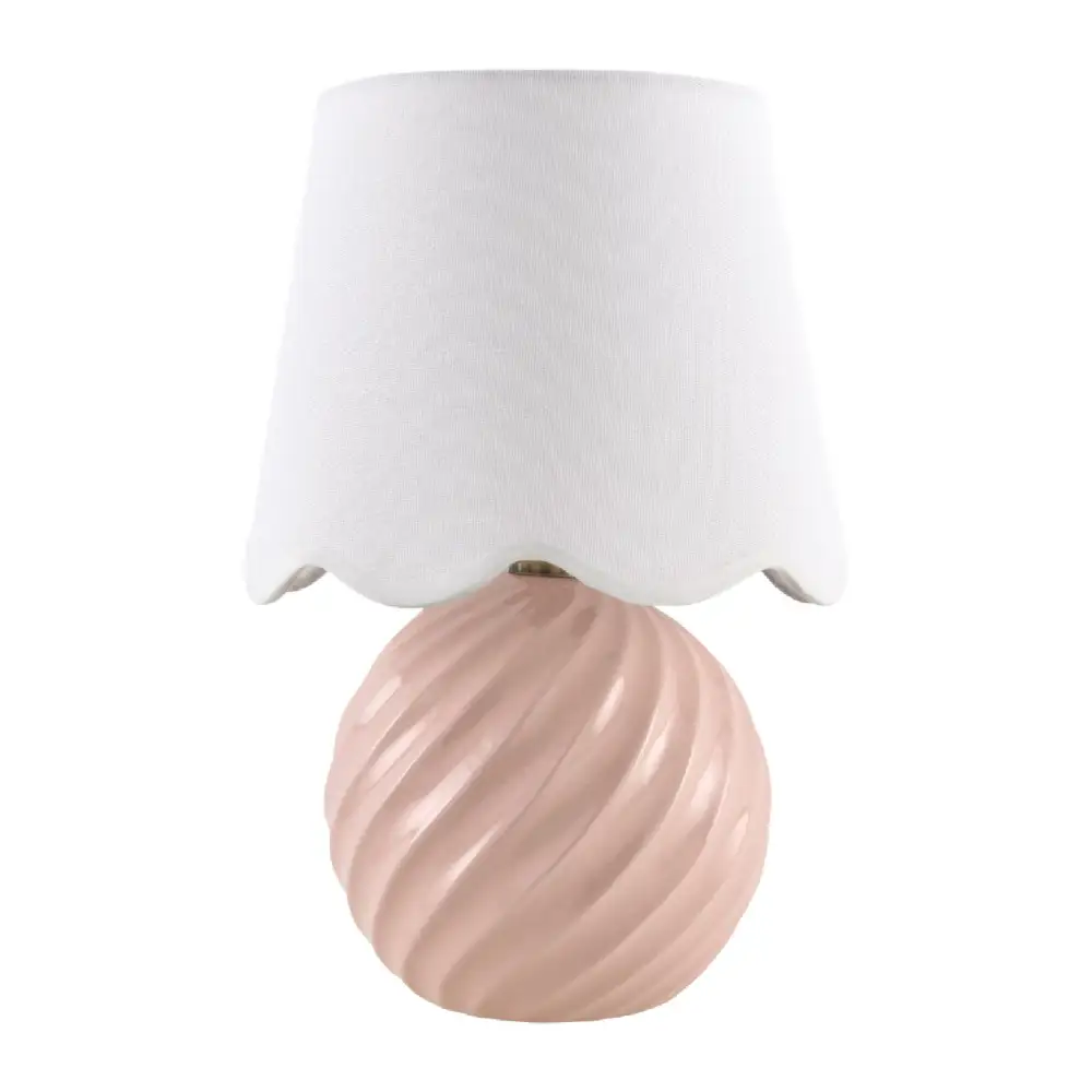 Glazed Linen Shade Ceramic Rattan Jute Table Lamp