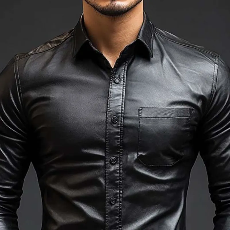 Rugged Work Leather Shirt
