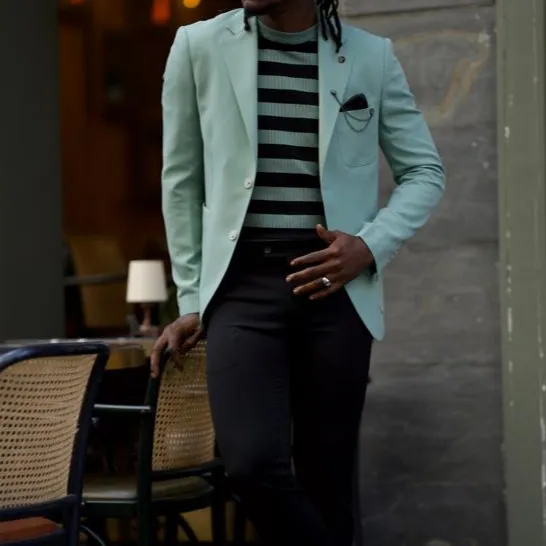 Mint Slim Fit Blazer